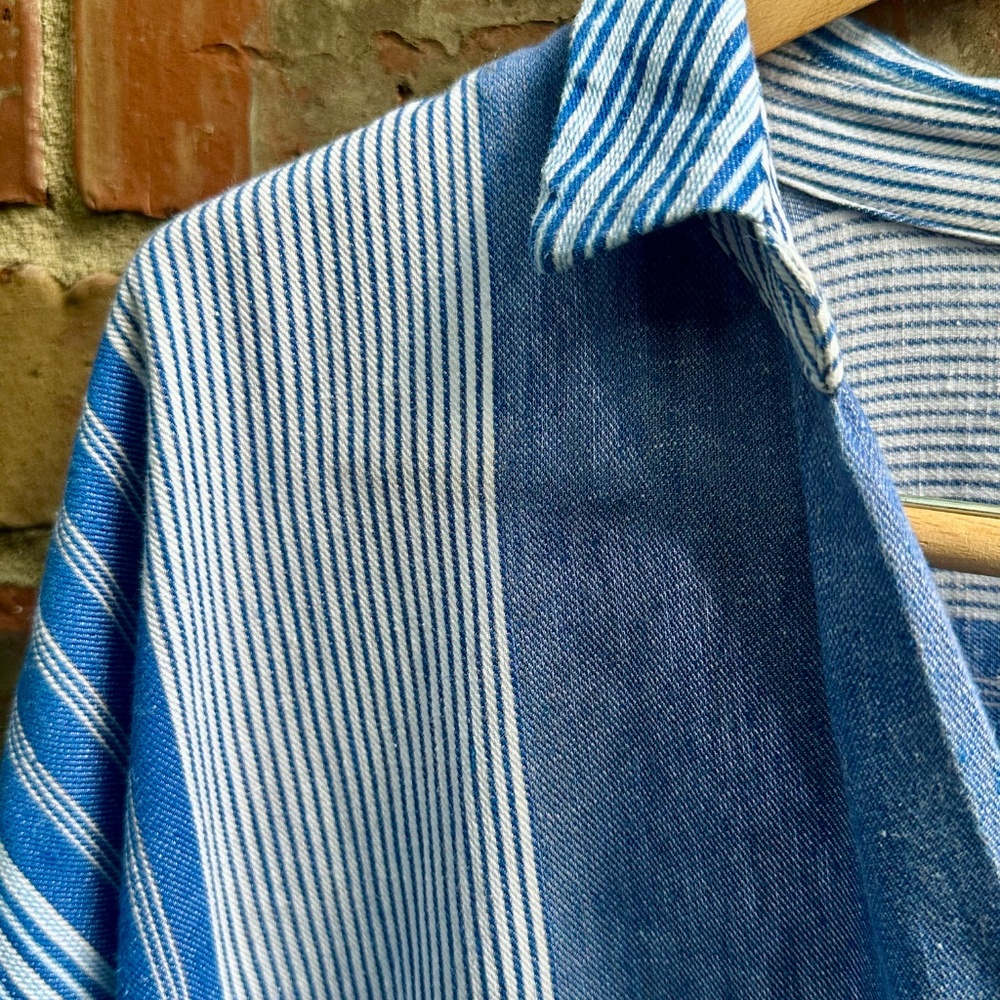 Nic +  Zoe Linen Tunic Striped Dress - 3X - Pockets! - Picture 8 of 12